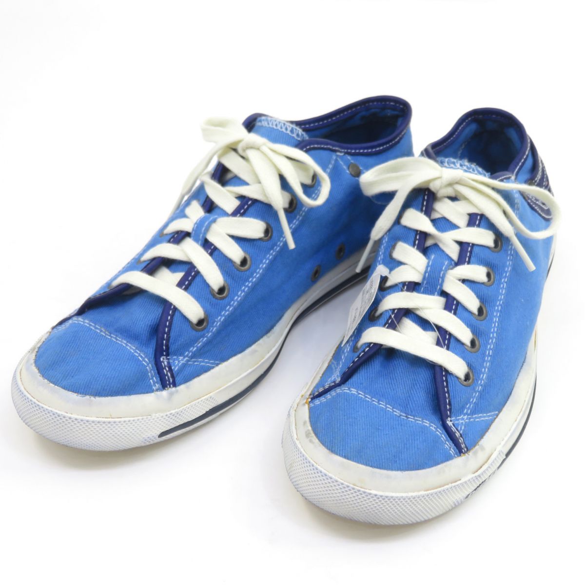 セール　新品　ディーゼル　DIESEL ヌーバック　レザースニーカー　青 Amazon | [Diesel] (ディーゼル) メンズ カウレザー ローカット