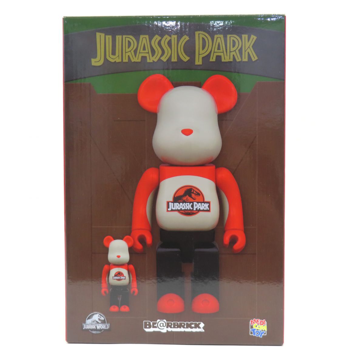メディコムトイ BE＠RBRICK ベアブリック JURASSIC PARK ジュラシック・パーク 100％＆400％ ※中古
