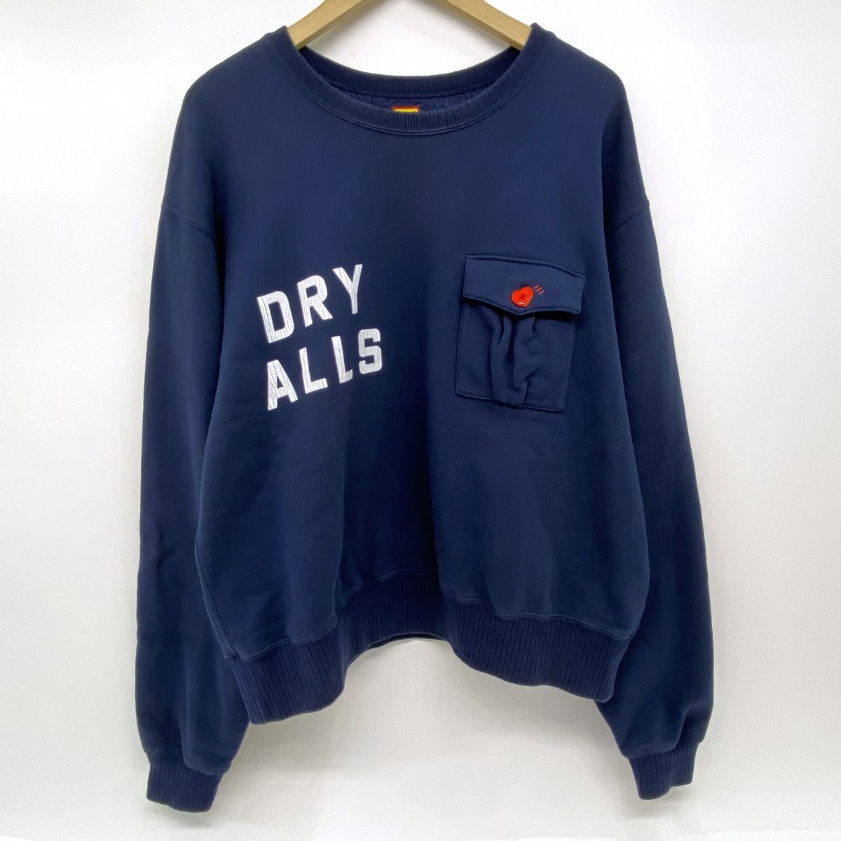 HUMAN MADE ヒューマン御手伝いさん Military Sweatshirt DRY ALLS 流汗 L大きさ ※中古