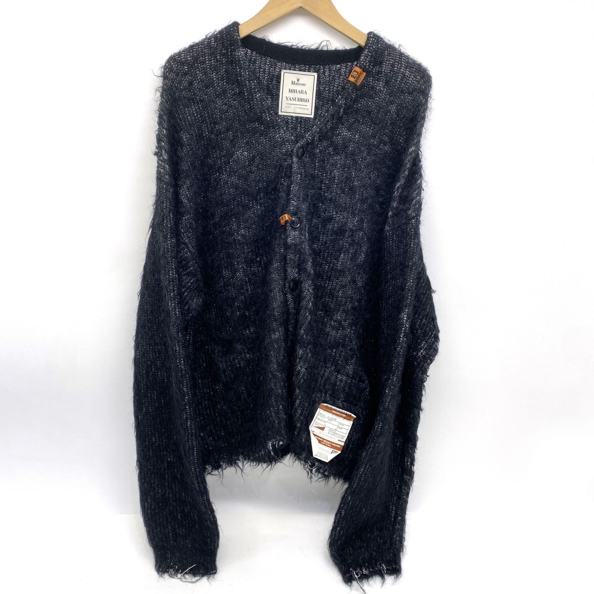 MIHARA YASUHIRO ミハラヤスヒロ 22AW brushed knit cardigan ブラッシュドニットカーディガン モヘア サイズ46 A07CD521※中古｜お宝ギターズ