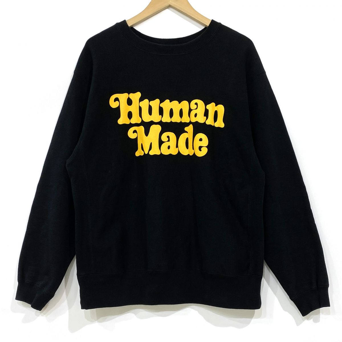 HUMAN MADE×VERDY ヒューマンお手伝いさん ヴェルディ VICK SWEATSHIRT 汗水 調教師 黒いこと L大きさ ※中古