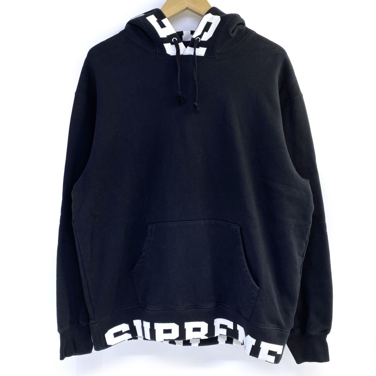 Supreme シュプリーム Cropped Logos Hooded Sweatshirt クロップド ロゴ フーディー スウェットシャツ Mサイズ ※中古|お宝ギターズ