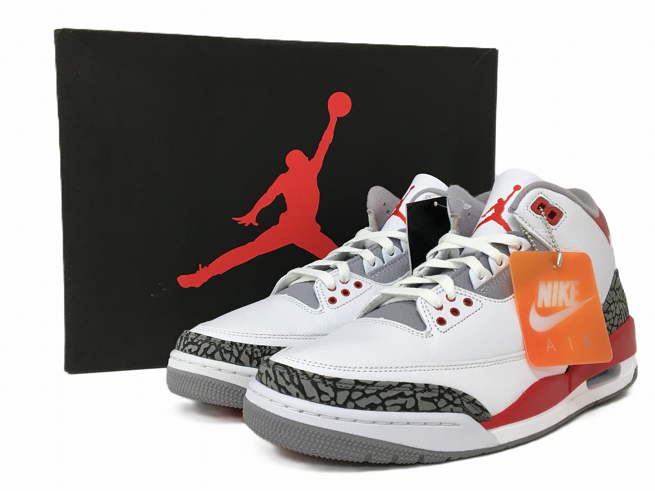 【未使用】 NIKE AIR JORDAN 3 RETRO DN3707-160 WHITE/FIRE RED-BLACK ナイキ エアジョーダン3 レトロ ホワイト/ファイヤーレッド-ブラック スニーカー 28.5cm【長崎時津店】