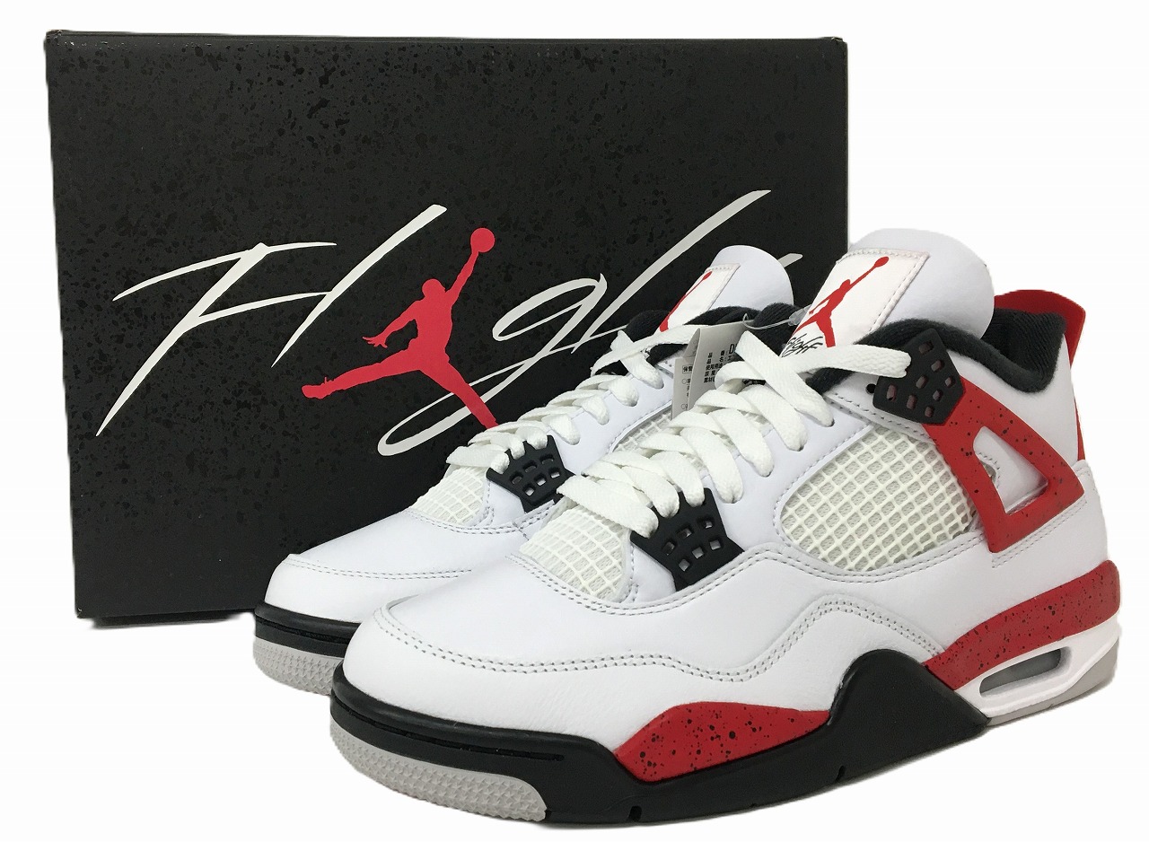 【未当て嵌める】NIKE AIR JORDAN 4 “RED CEMENT” DH6927-161 ナイキ エアジョーダン4 レトロ \"赤いことセメント質\"" スニーカー 26.5糎【長崎時津店】"