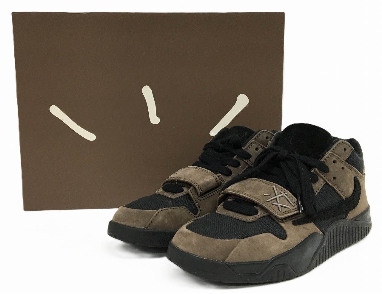【中古】NIKE &times; TRAVIS SCOTT JORDAN JUMPMAN JACK TR "BLACK AND DARK MOCHA" FZ8117-204 ナイキ &times; トラヴィススコット ジョーダン ジャンプマンジャック TR "ブラック アンド ダークモカ" スニーカー 26.0cm【長崎時津店】｜FIVE MALL