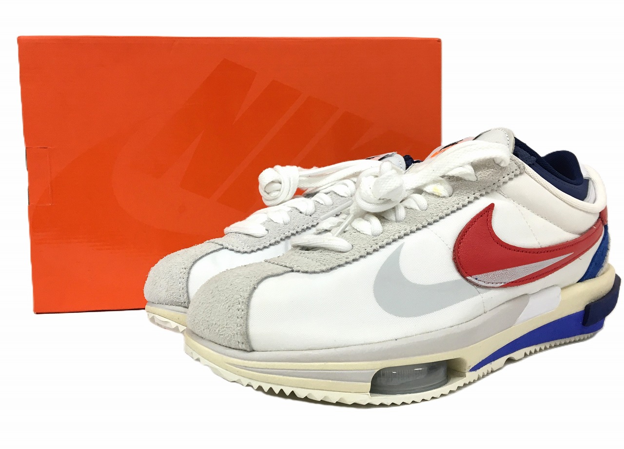 【未使用】SACAI × NIKE ZOOM CORTEZ SP "WHITE AND UNIVERSITY RED" DQ0581-100 サカイ × ナイキ ズーム コルテッツ "ホワイト アンド ユニバーシティレッド" スニーカー 27.5cm 【長崎時津店】|FIVE MALL