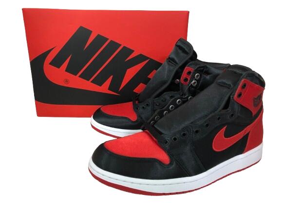 【未使用】NIKE WMNS AIR JORDAN 1 HIGH OG “SATIN BRED” FD4810-061 28.0cm \"ナイキ ウィメンズ エアジョーダン 1 ハイ OG サテン ブレッド スニーカー  \"【広田店】