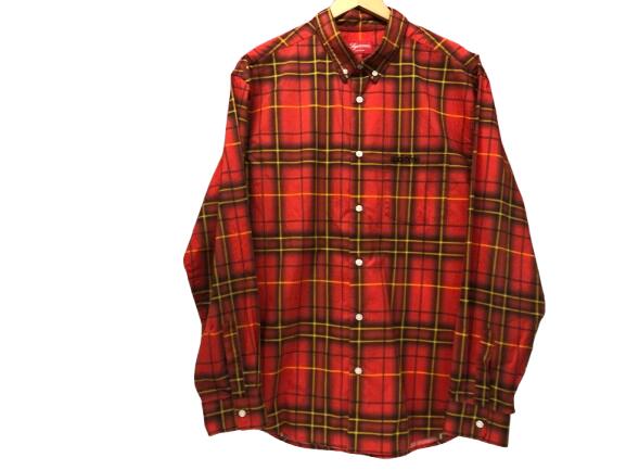 【中古】Supreme Sprey Tartan Shirt  \"シュプリーム プルオーバー\""【広田店】"