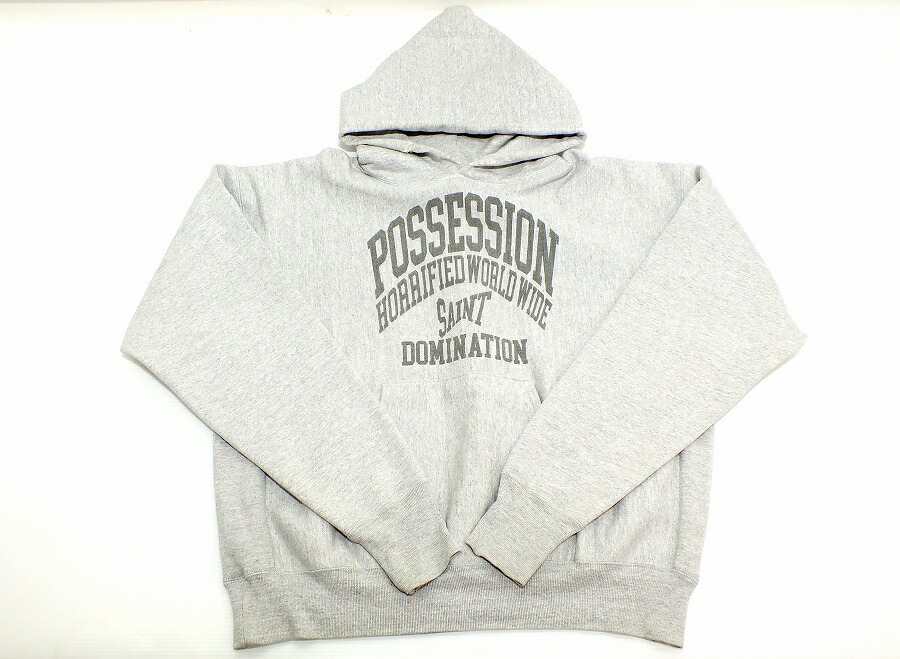 【中古】SAINT MICHAEL 22AW POSSESION Hoodie SM-A22-0000-024 \"仙マイケル パーカー 薄墨色 メンズ \"" L大きさ【鹿屋店】"
