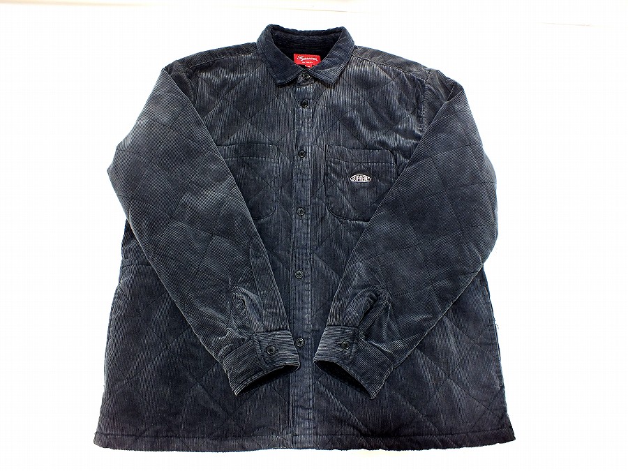 【中古】Supreme 22AW Quilted Corduroy Shirt M シュプリーム キルティング コール天 プルオーバー メンズ アウター【鹿屋店】