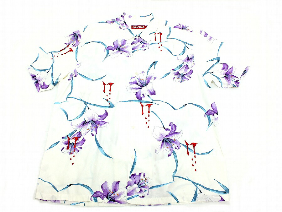 【未当てはめる品】Supreme AOI Lilies S/S Shirt  AOI(蒼加工) リリーズ ショートスリーブシャツ 白いこと【鹿屋店】