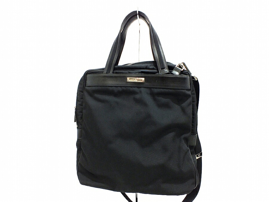 【中古】GUCCI ２WAY ショルダーバッグ フロントプレートロゴ 200047 マイクロ グッチ バッグ【鹿屋店】