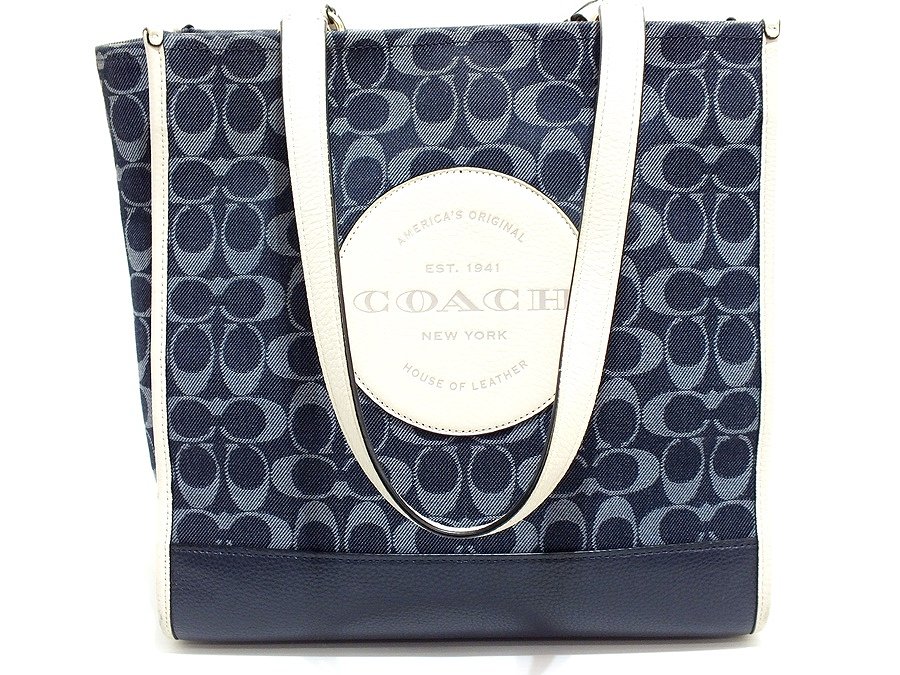【中古】COACH デンプシー トートバッグ C2823 コーチ職 ジーンズ レディース御徒面子【鹿屋店】