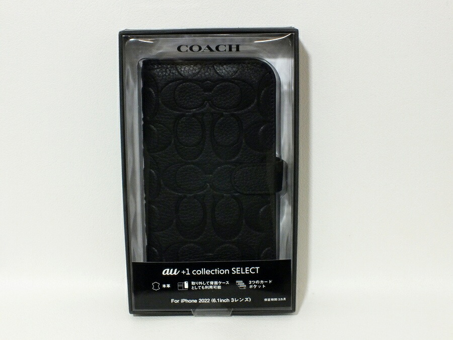 楽天市場】【未使用】 COACH iphone 14PRO用 手帳型ケース BLACK