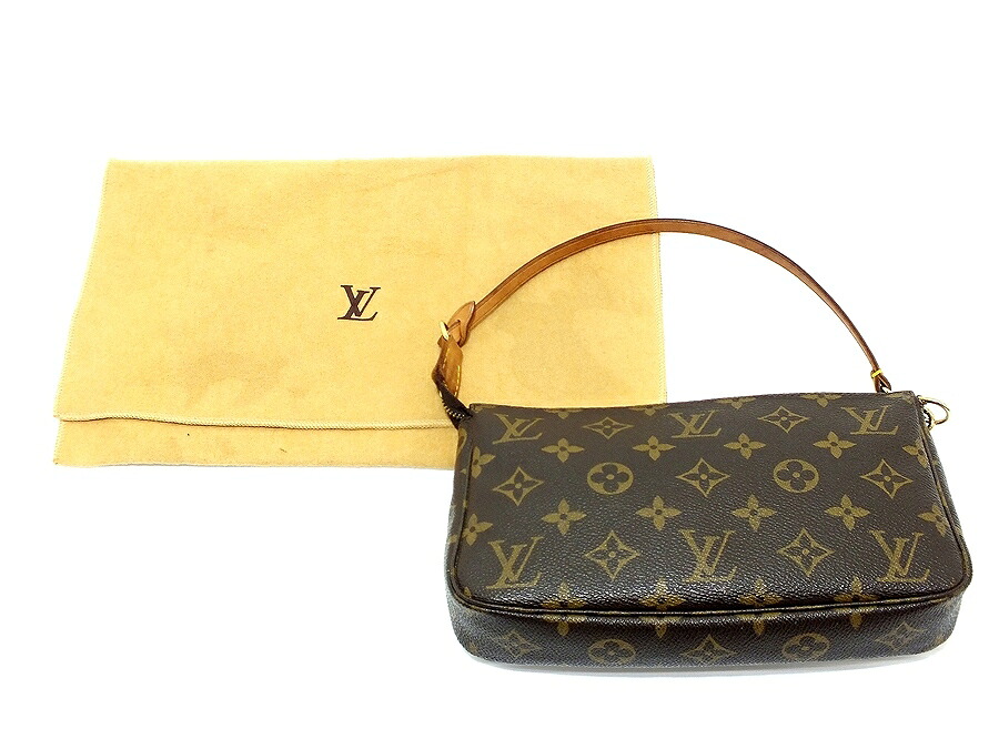 【中古】LOUISVUITTON ポシェット アクセソワール モノグラム ルイヴィトン 佩び物 車寄せ レディース御徒面子 BJ0051【鹿屋店】