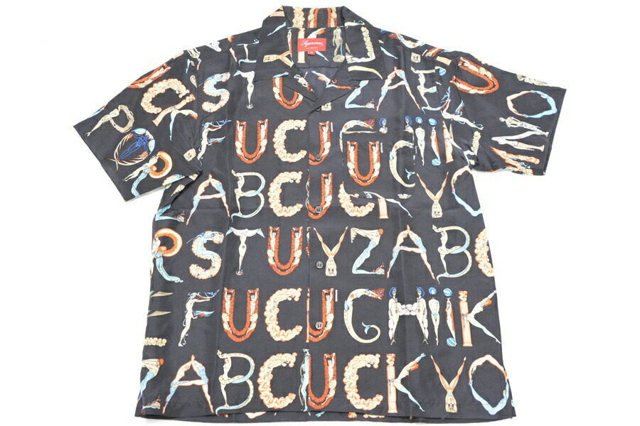 【中古】 Supreme 18SS Alphabet Silk Shirt \