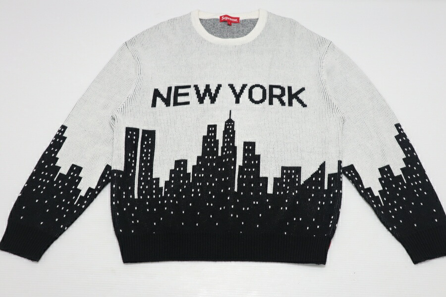 Supreme NEW YORK セーター L グレー/ブラック 楽天市場】Supreme シュプリーム セーター ニューヨーク ニット