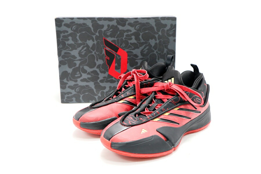 【中古】 A BATHING APE × adidas BAPE Dame 9 \"Better Scarlet\"" IH0786 27糎 \""アベイシングエイプ × アディダス ベイプ 御家様9 \""もっと良いスカーレット\""\"" メンズ スニーカー 【日南店】"