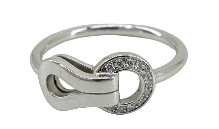 【中古】Cartier “カルティエ” アグラフ リング Au750 K18WG 指輪 アクセサリー 48 (7.5号相当) ホワイトゴールド【鹿児島店】 78,650円