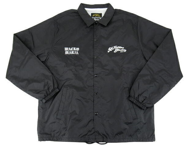 【中古】WACKO MARIA×56 TATTOO STUDIO “ワコマリア×タトゥースタジオ” 24AW COACH JACKET コーチジャケット ナイロン 56TS-WM-BL08 サイズL ブラック【鹿児島店】