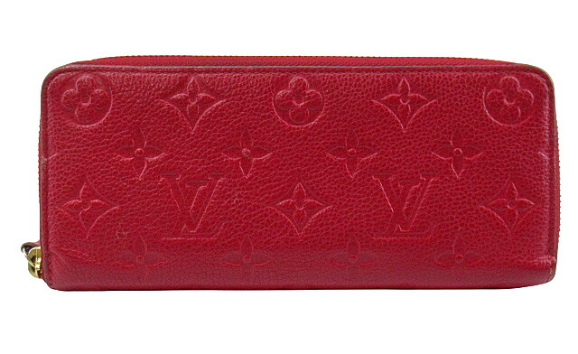 【中古】LOUIS VUITTON “ルイヴィトン” モノグラム・アン工業プラント ポルトフォイユ・クレマンス ラウンドジッパー ロングウォレット 長紙入れ M63698 スカーレット【鹿児島店】
