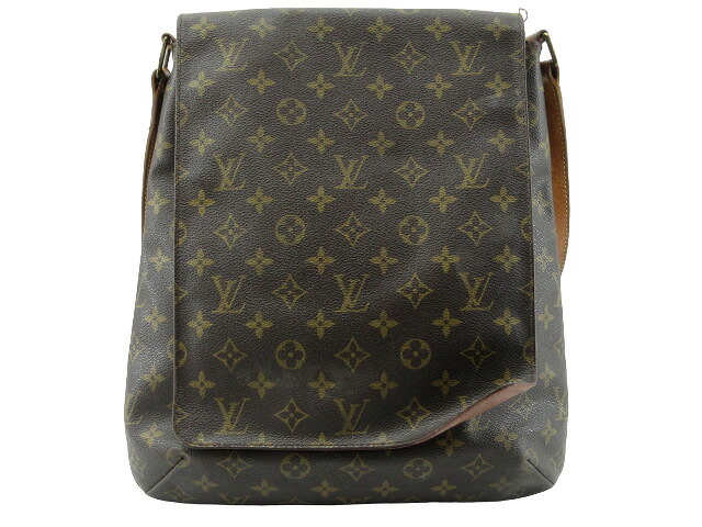 【中古】LOUIS VUITTON “ルイヴィトン” モノグラム ミュゼット フラップ ショルダーバッグ クロスボディ 斜め掛け 肩掛け M51256 ブラウン系【鹿児島店】