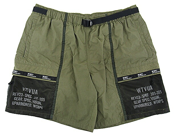 【中古】WTAPS “ダブルタップス” 22SS TRACKS/SHORTS/NYLON.TUSSAH ナイロンタッサー トラックショーツ ショート  ハーフパンツ 221BRDT-PTM07 サイズ2 オリーブドラブ【鹿児島店】 | FIVE MALL