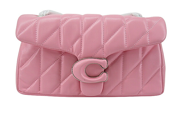 【中古】COACH “コーチ” タビー ショルダー バッグ 26・キルティング 2WAY チェーンショルダーバッグ クロスボディ 斜め掛け 肩掛け CP147 ピンク【鹿児島店】|FIVE MALL