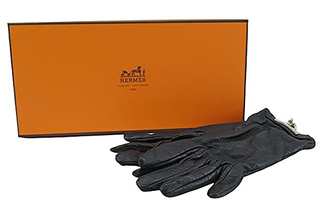 楽天市場】HERMES エルメス グローブ 手袋 セリエボタン レザー