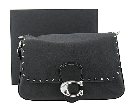 【中古】COACH “コーチ職” ホンブルグ帽 タビー ショルダーバッグ・リベット 2WAY肩肉 ハンドバック はりつけ台上半身 曲がった掛け 肩かけ CU715 黒いこと【鹿児島店】