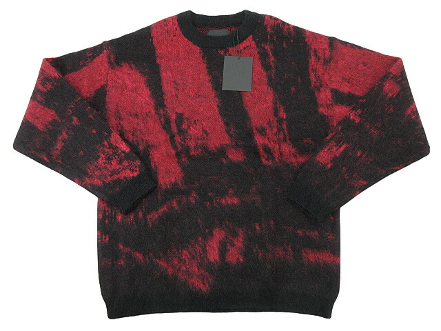 YOKE ブラウン×レッド カーディガン サイズ2 YOKE 21aw LOOSED MOHAIR CARDIGAN