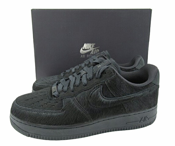 【未当て嵌める】NIKE \"ナイキ\"" WMNS AIR FORCE 1 \u002707 \""PONY HAIR/BLACK\"" ウィメンズ 空軍1 置き目 ポニーヘアー/黒いこと II7398-001 スニーカー 大きさ28.5糎【鹿児島店】"