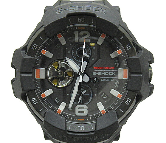【中古】G-SHOCK “ジーショック” MASTER OF G-AIR GRAVITYMASTER グラビティマスター 手ごわいソーラー 可動性繋がり Bluetooth カーボンコアガード社会システム アナログウォッチ ウオッチ エマージェンシーカラー GR-B300EC-1AJF 黒いこと×オレンジ色【鹿児島店】