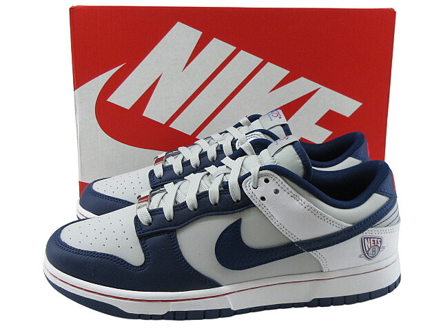 楽天市場】NIKE DUNK LOW RETRO EMB NETS grey fog/blue void