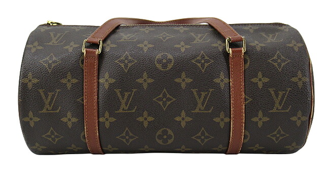 【中古】LOUIS VUITTON “ルイヴィトン” モノグラム パピヨン30 ハンドバッグ 筒形 初期型 M51385 ブラウン系【鹿児島店】