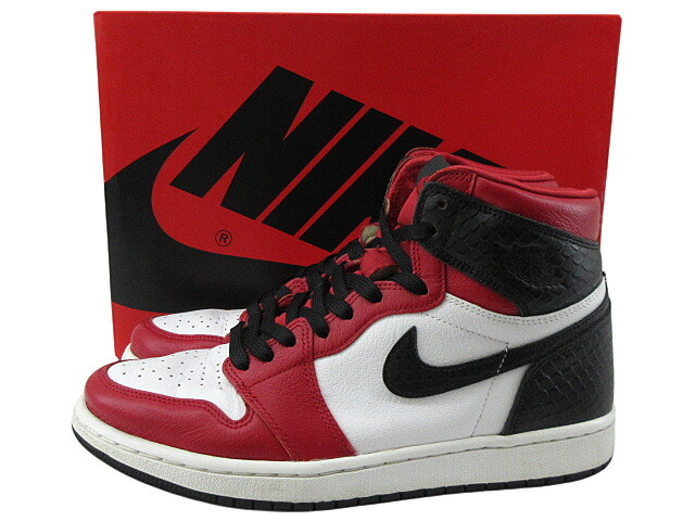 【中古】NIKE “ナイキ” WMNS AIR JORDAN 1 HIGH OG \"SATIN RED\" ウィメンズ エアジョーダン1 ハイ OG サテンレッド CD0461-601 スニーカー 25.0cm【鹿児島店】