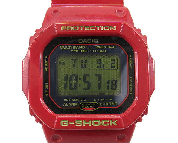 【中古】G-SHOCK “ジーショック” DIGITAL 5600 SERIES 30周年記念モデル RISING RED ライジングレッド 電波ソーラー デジタルウォッチ 腕時計 GW-M5630A-4JR レッド【鹿児島店】