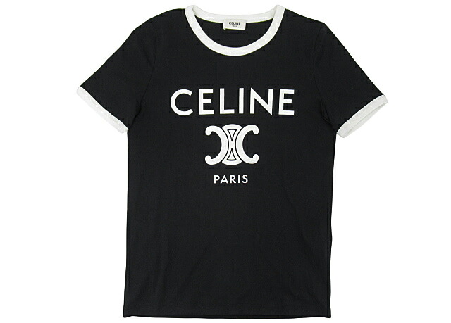 楽天市場】CELINE セリーヌ トリオンフ ボーダールーズTシャツ