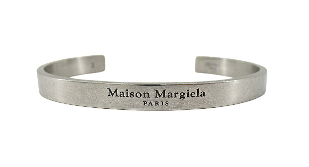 【中古】Maison Margiera "メゾン マルジェラ" ロゴ カフ ブレスレット バングル SM1UY0065 シルバー【鹿児島店】｜FIVE MALL 27,676円
