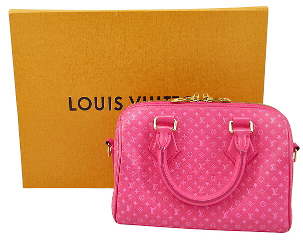 【中古】LOUIS VUITTON “ルイヴィトン” ナノグラム スピーディ・バンドリエール20 2WAY肩部 ハンドバック ミニ豆の町 差し交わす上半身 曲がった掛け 肩かけ M22286 サクラ色【鹿児島店】