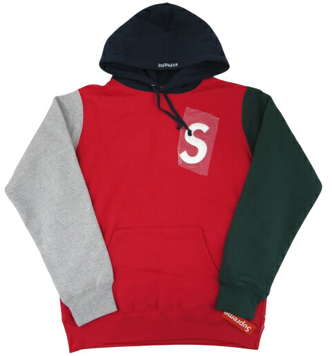 【未当て嵌める】Supreme “シュプリーム” 19SS S Logo Colorblocked Hooded Sweatshirt Sロゴタイプ カラーブロックド フーデッド トレーナー ティーシャツパーカー 引き舟付き添い人 大きさM 赤いこと【鹿児島店】