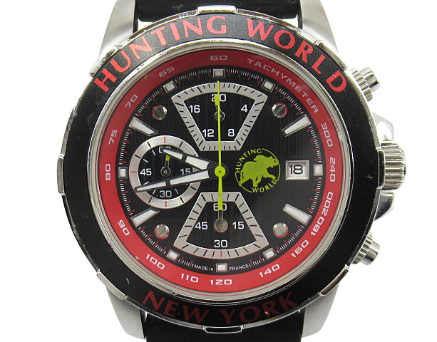 【稼働】 HUNTING WORLD HW-913 クロノグラフ 腕時計 ハンティングワールド HUNTING WORLD 腕時計 HW-913 ステンレス