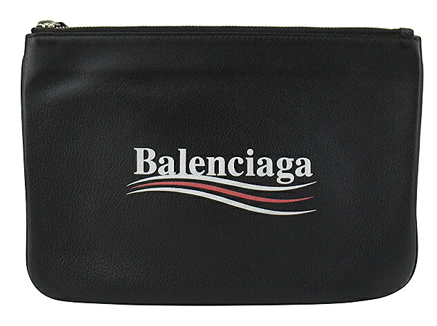 【中古】BALENCIAGA “バレンシアガ” EVERYDAY なめし革 クラッチペダル 二つ目御徒面子 合切袋 旅行入れもの 516358 黒いこと【鹿児島店】