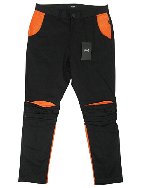 【未使用】glamb “グラム” 25SS Astronaut Tapered Pants アストロノート テーパードパンツ タグ付き GB0225/P06 サイズM ブラック×オレンジ【鹿児島店】