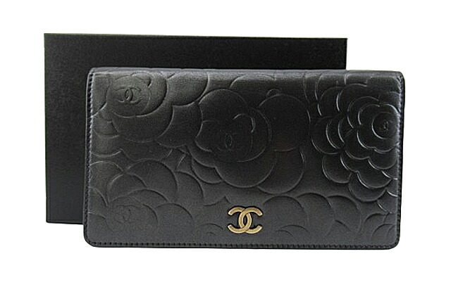 【中古】CHANEL“シャネル” カメリア エン雇い主 ココマーク フラップウォレット ロングウォレット 長銭入れ ゴールド金具 A36544 Y25020 C6546 アージェント×ブロンズ (しろがね色薄墨色系)【鹿児島店】