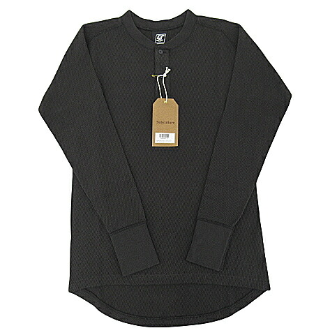 【未当て嵌める】SC Subculture “エスシーサブカルチャー” 23AW THERMALHENLEYNECK LONGSLEEVE T-SHIRT サーマル ヘンリー素っ首 ロング捩り プルオーバー 引き船付き添い人 SCLT-CL02 大きさ2 黒いこと【鹿児島店】