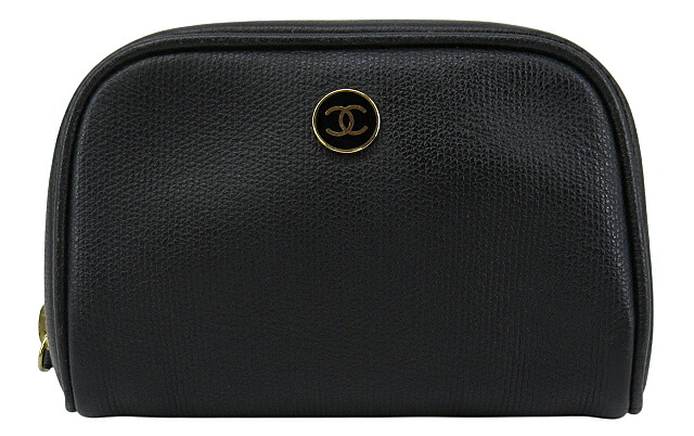【中古】CHANEL “シャネル” ココボタン かざり付ける合財袋 コスメ メイク 添え物 A20912 黒いこと【鹿児島店】