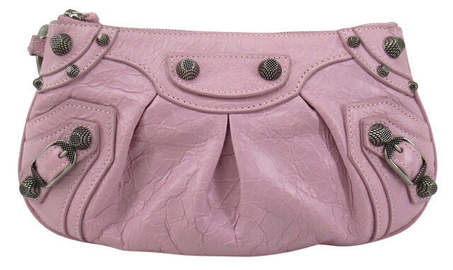 【中古】BALENCIAGA “バレンシアガ” ル カゴール ミニマルチポーチ ハンドバッグ クラッチ セカンドバッグ 694027 ピンク【鹿児島店】|FIVE MALL