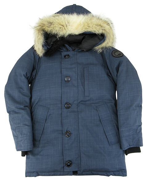 【中古】CANADA GOOSE BLACK LABEL “カナダグースブラックレーベル” EDIFICE別注 CRESTON PARKA クレストンパーカ コヨーテファー 落ちこむ上衣 フーディ 3481JMB R 大きさXS 肝ったま (青色薄墨色系)【鹿児島店】