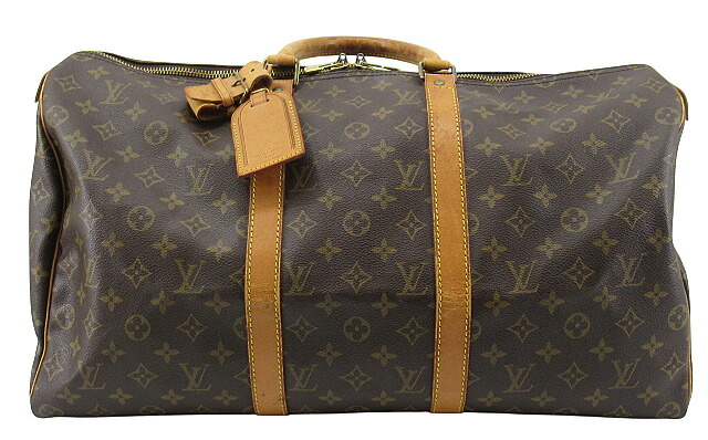 【中古】LOUIS VUITTON “ルイヴィトン” モノグラム キーポル50 ボストンバッグ M41426 ブラウン系【鹿児島店】